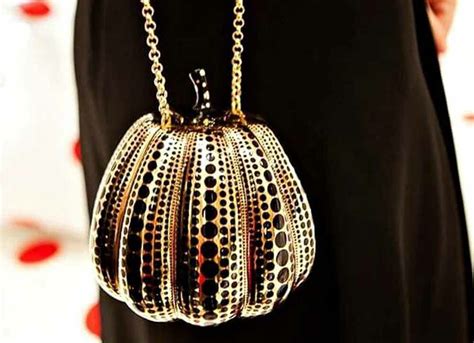 kusama pumpkin minaudiere jewel bag